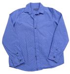 Modrá melírovaná košeľa s hviezdičkami C&A