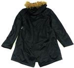 Černý šusťákový zimní kabát zn. BHS
