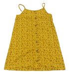 Horčicové kvetované šaty Primark