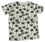 Krémové tričko s palmami Primark