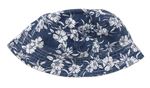Tmavomodrý kvetovaný klobúk M&S