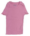 Ružové rebrované tričko Primark