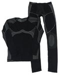 2set - Čierne funkčné triko + nohavice
