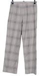 Dámske svetloružová -tmavomodré kockované fleecové pyžamové nohavice M&S