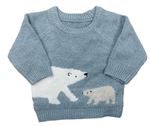 Modrý sveter s medveďmi Matalan