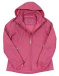 Ružová melírovaná softshellová bunda s kapucňou Yigga