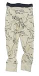 Krémové pyžamové nohavice s dinosaurami H&M