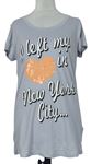 Dámksé sivé tričko s nápisom a srdiečkom New Look