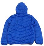 Modrá šusťáková prošívaná lehká zateplená bunda s kapucí zn. St. Bernard