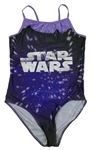 Černo-fialové vzorované jednodílné plavky - Star wars