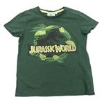 Tmavozelené tričko s dinosaurem - Jurský svět