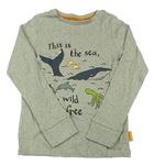 Sivé tričko s mořskými živočichy Next
