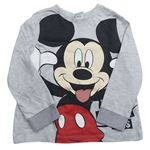 Svetlosivé melírované tričko s Mickey Disney