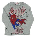 Světlešedé triko Spiderman Marvel
