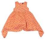 Oranžové šifónové šaty s hviezdičkami Kiki&Koko