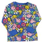 Modré kvetinové tričko s Peppa pig Next