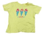 Luxusné dievčenské tričká s krátkym rukávom veľkosť 92