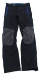 Čierno-sivé outdoorové softshellové nohavice Decathlon