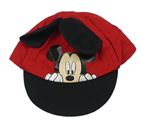 Červeno-čierna šiltovka s Mickeym Disney