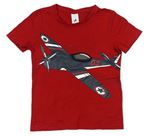 Červené tričko s lietadlom  C&A
