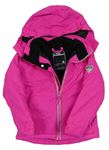Kriklavoě ružová šušťáková funkčná zimná bunda s ukrývací kapucňou Dare 2B