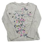 Luxusné dievčenské tričká s dlhým rukávom veľkosť 128, H&M