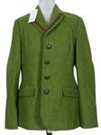 Dámský zelený vlněný kabátek Mona