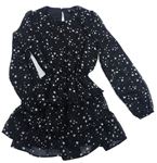 Čierne šifónové šaty s hviezdičkami New Look