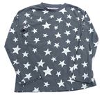 Sivé fleecové pyžamové tričko s hviezdičkami F&F