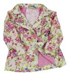Krémový kvetovaný šušťákový jarný kabát Topolino