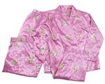 Ružové saténové pyžama s Medvídkem Pú