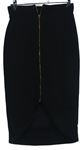 Dámska čierna rebrovaná midi sukňa Miss Selfridge vel. 32