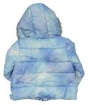 Světlemodrá šusťáková zimní bunda s Frozen a kapucí zn. Disne 