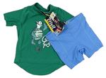 2 set - Zelené UV tričko s želvou + modré UV kraťasy Crivit