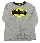 Šedé melírované triko Batman George