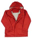 Červená šušťáková funkčná bunda s kapucňou Etirel
