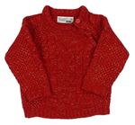 Červený trblietavý sveter Ergee
