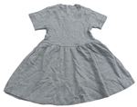 Sivé melírované bavlnené šaty