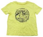 Žlté tričko s dinosaurom Tu
