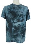 Pánske modro-tmavomodré melírované tričko s logem Game of Thrones Primark