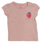 Ružové tričko s jahůdkou Primark