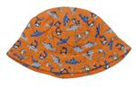 Oranžový klobúk s dinosaurami M&Co