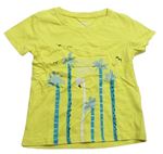 Luxusné dievčenské tričká s krátkym rukávom veľkosť 92