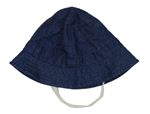 Tmavomodrý melírovaný klobouk riflového vzhledu