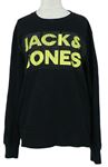 Pánska čierna mikina s logom Jack&Jones