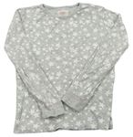 Sivé pyžamové tričko s hviezdičkami Pocopiano