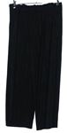 Dámske čierne plisované culottes nohavice s opaskom Primark