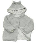 Sivý prepínaci podšitý sveter s kapucňou M&S