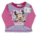 Lila-ružové pyžamové tričko s Minnie Disney