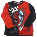 Červeno-černé triko Spiderman a Venom Marvel